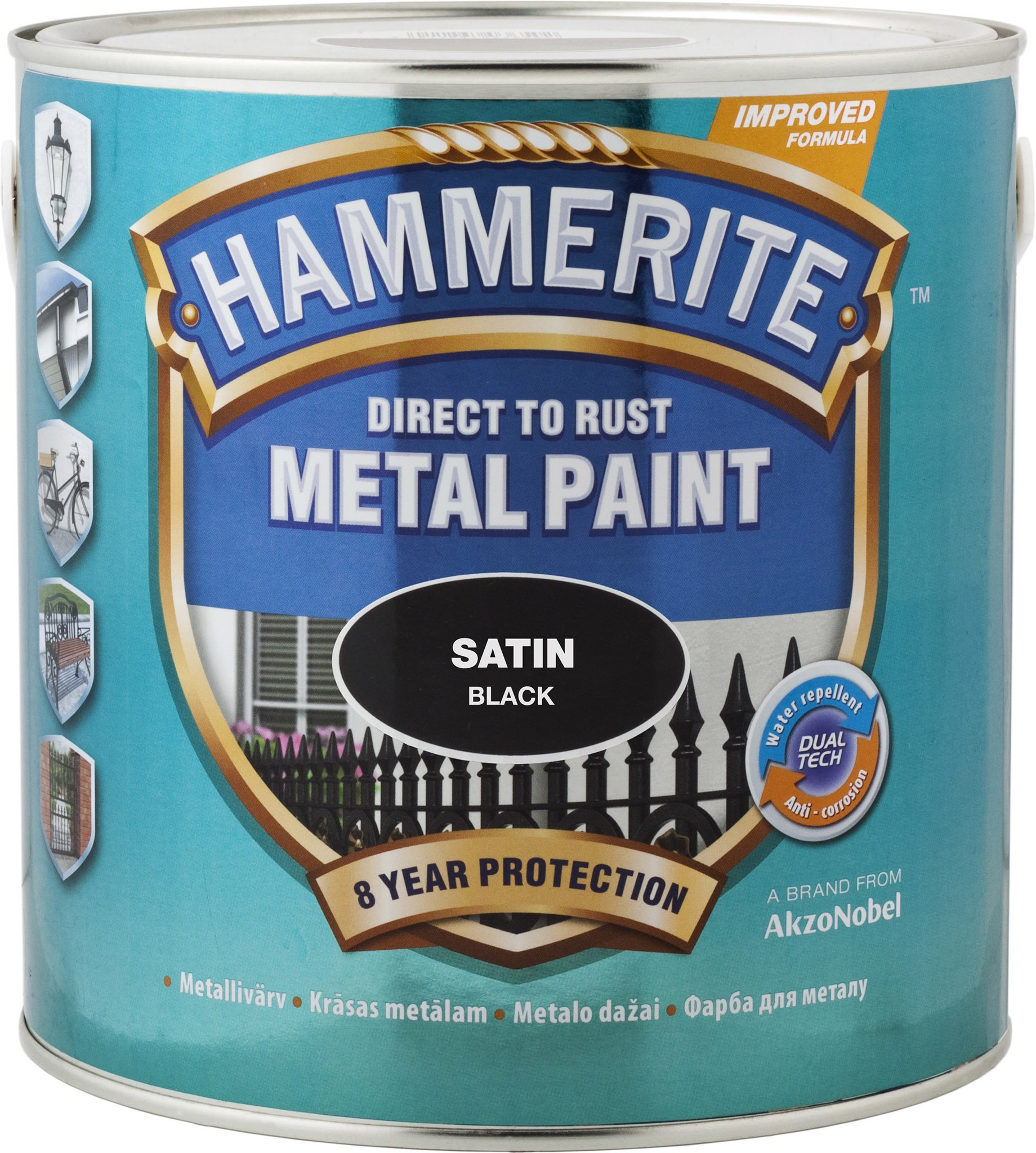 Hammerite PAINT HAMMERITE SATEEN BLACK 2