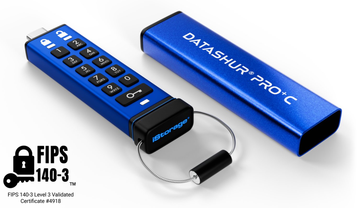 Pendrive iStorage datAshur PRO+C 256GB Niebieski