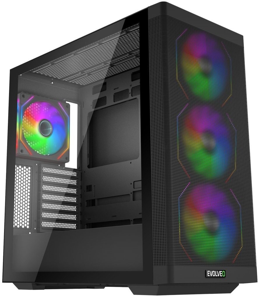 EVOLVEO Scorpio, Big Tower/4x ARGB/sklo+mriežka |