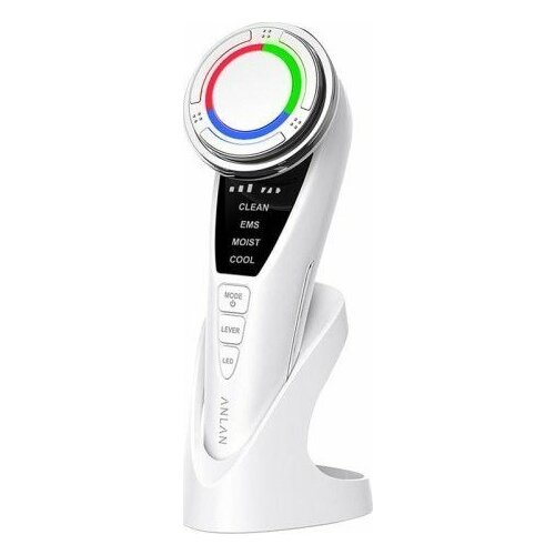 Ultrasonic facial massager with light therapy