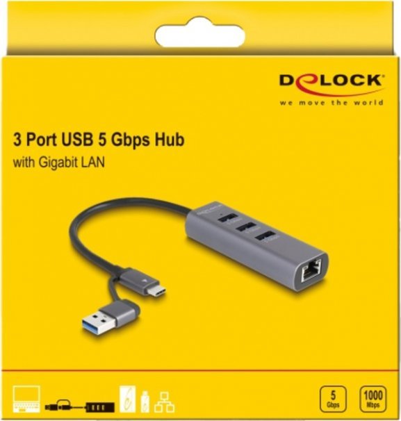 DeLOCK 3 Port USB 5 Gbps
