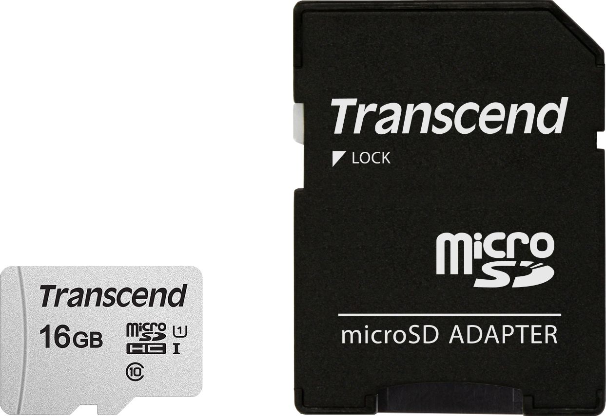 Karta Transcend 300S MicroSDHC 16 GB