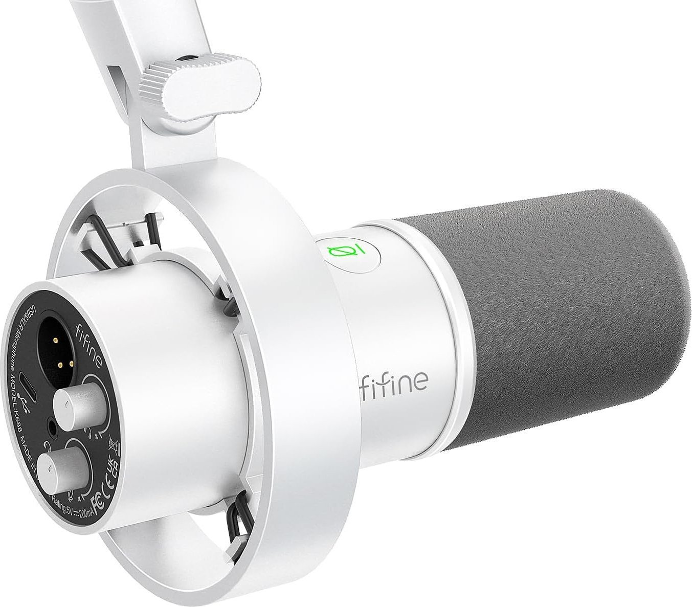 Fifine K688W dynamic microphone (white) |