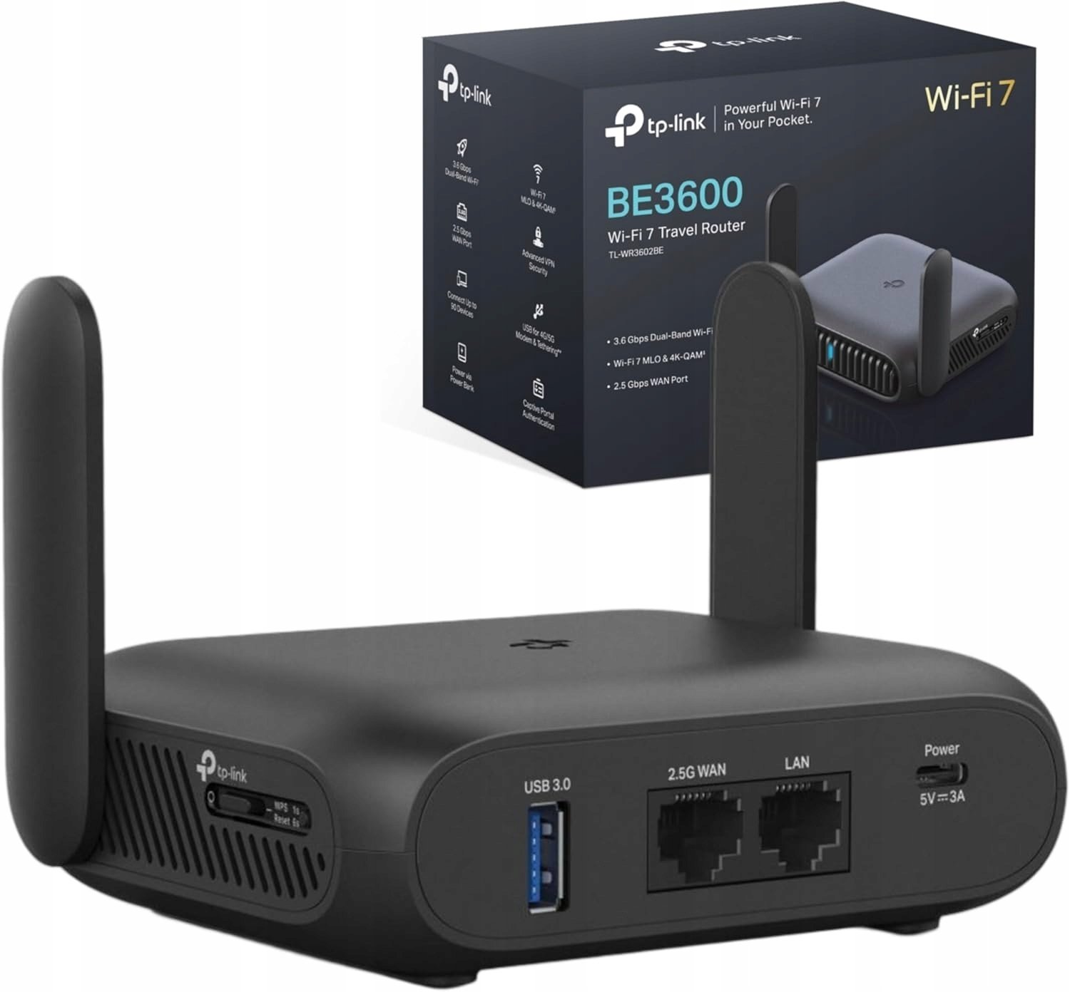 TP-LINK TL-WR3602BE BE3600 WiFi7 vreckový router