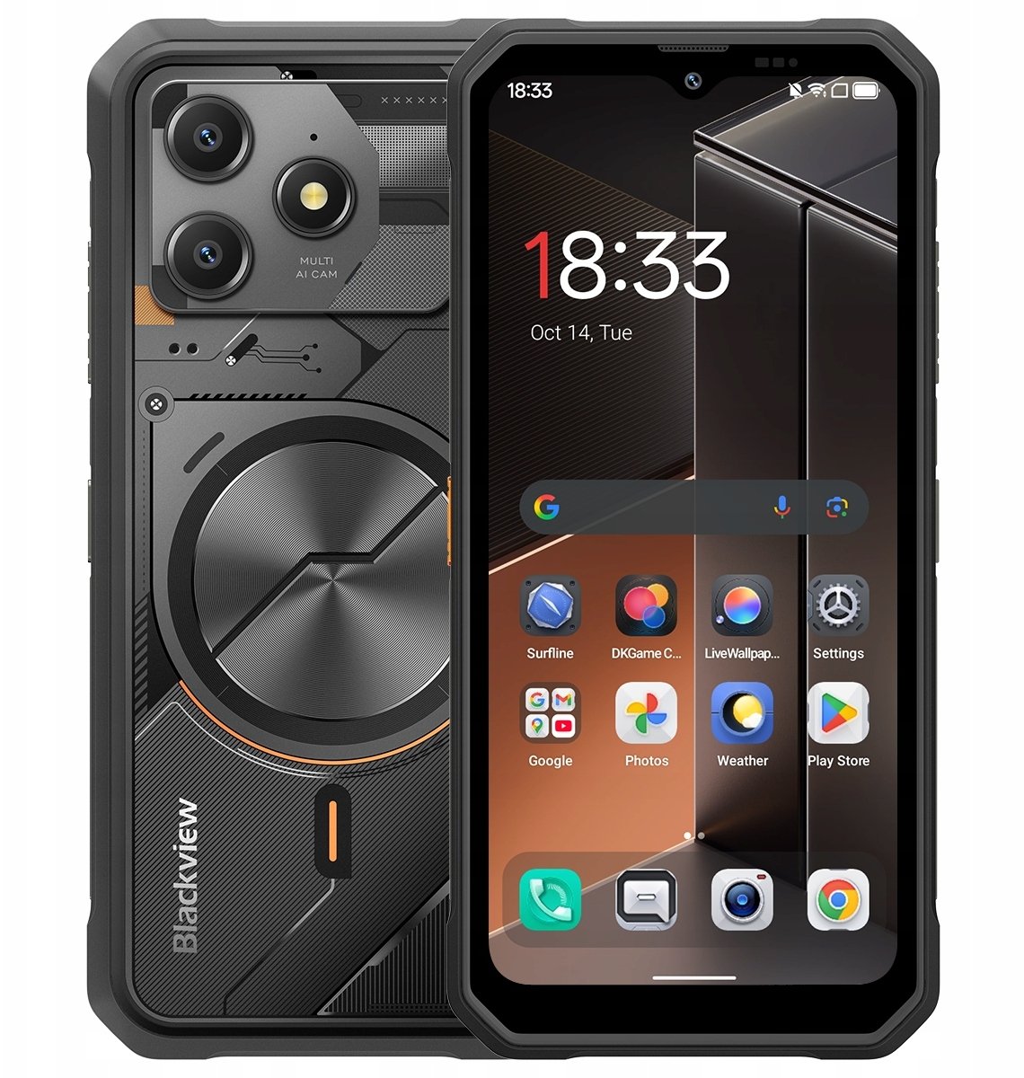 MOBILE PHONE FORT 100/8/128GB BLACK BLACKVIEW