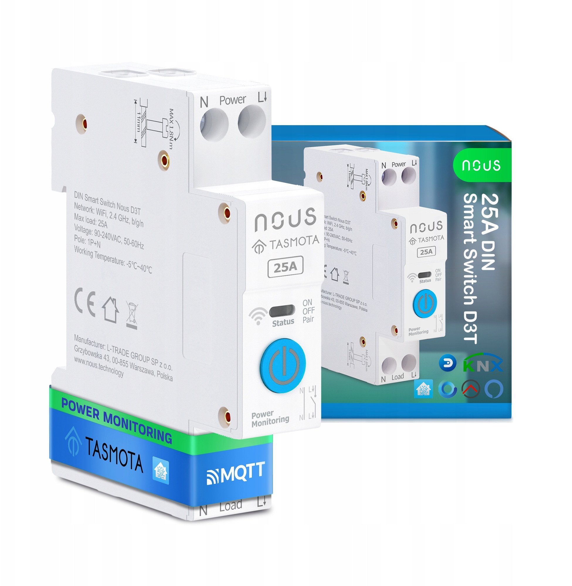 Nous NOUS D3T DIN Smart Switch