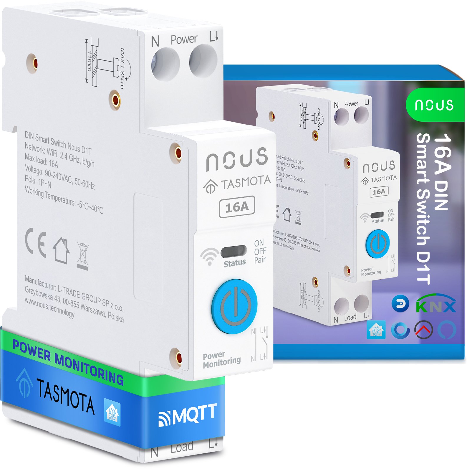 Nous NOUS D2T DIN Smart Switch