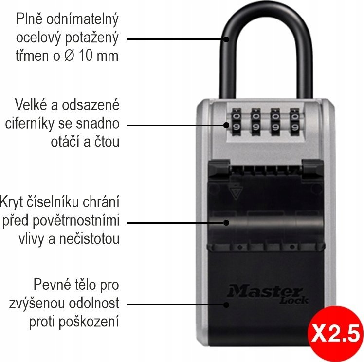 MasterLock Kasetka na klucze z zamkiem