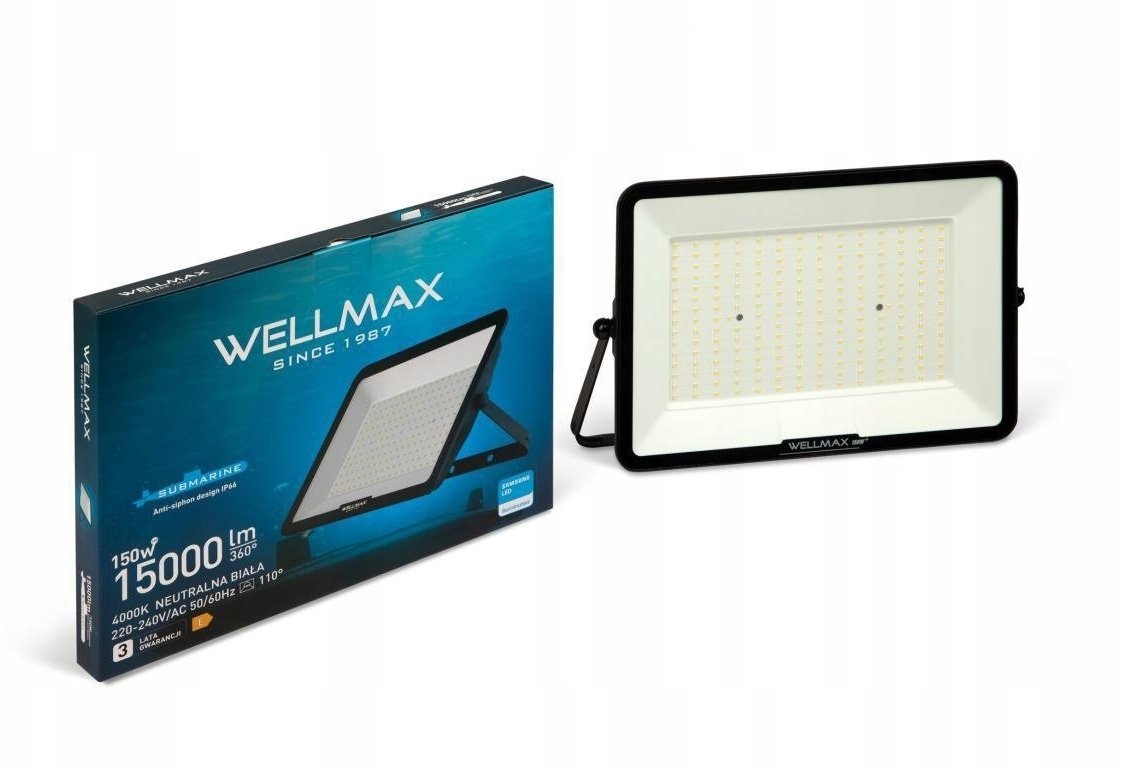 Naświetlacz Wellmax Naświetlacz LED 150W 100lm/W