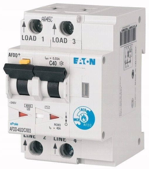 Eaton Przeciwpożarowy detektor iskrzenia 2P 40A
