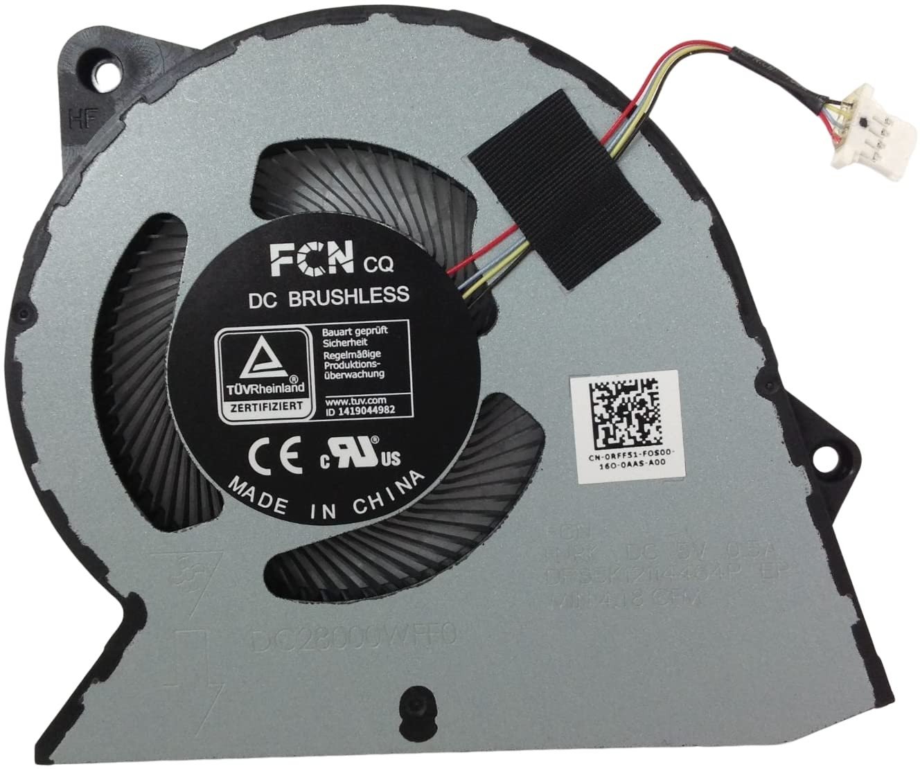 Dell CPU cooling fan assembly for