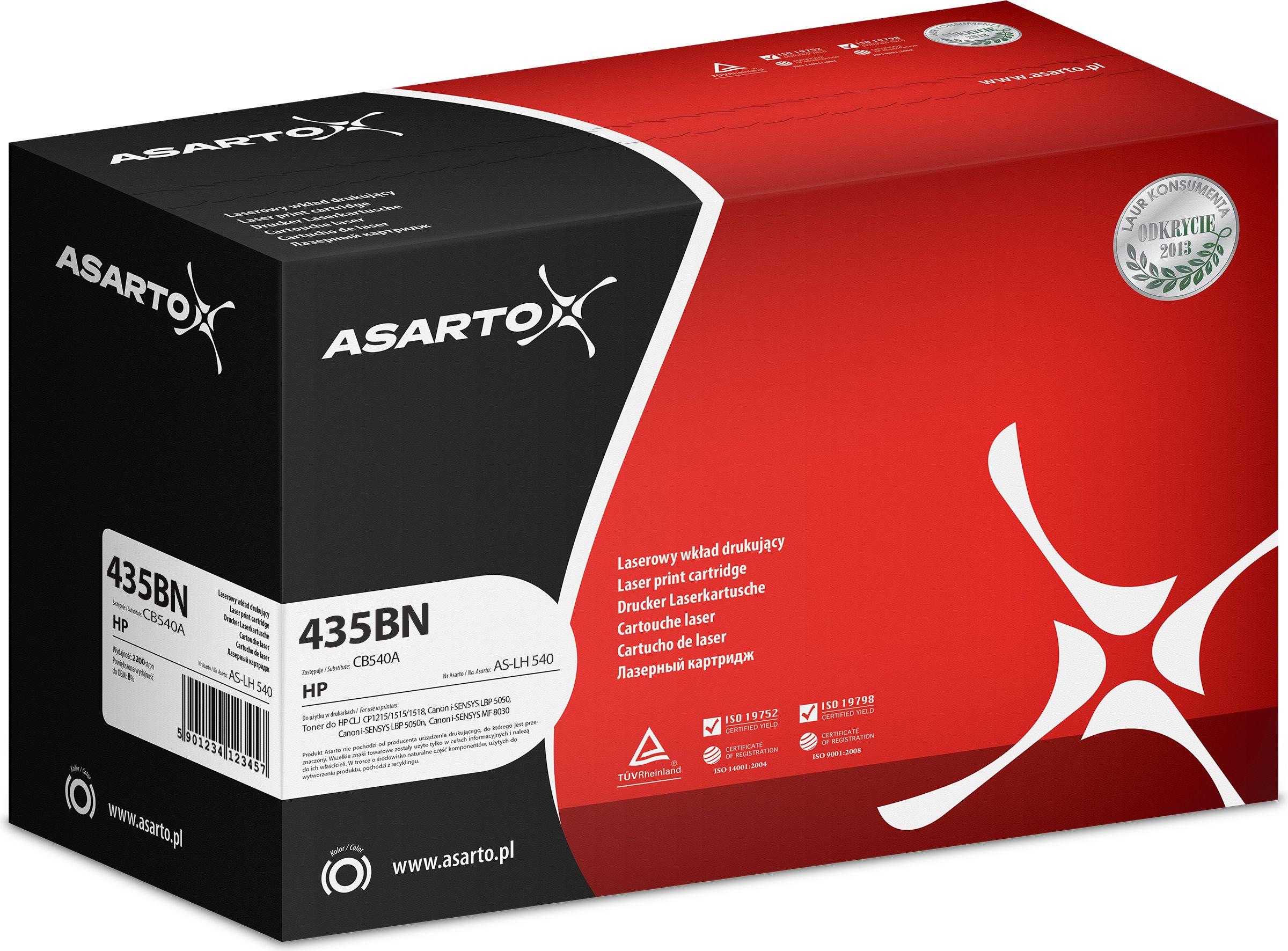 Toner Asarto Black Zamiennik TK435 (AS-LK435BN)