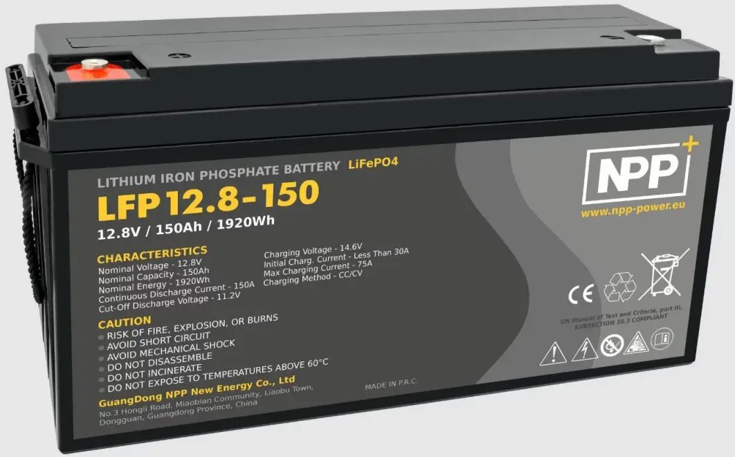 Akumulators LiFePO4 12 8 V 150Ah