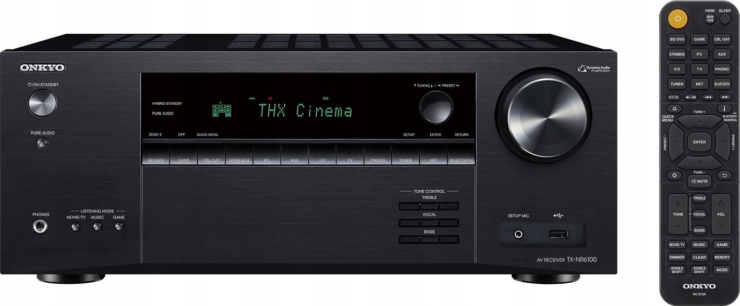 Onkyo TX-NR6100 7.2-Kanal THX-zertifizierter Netzwerk-A/V-Receiver
