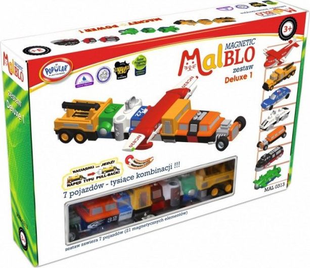 Dromader Zestaw Malblo Magnetyczne pojazdy deluxe