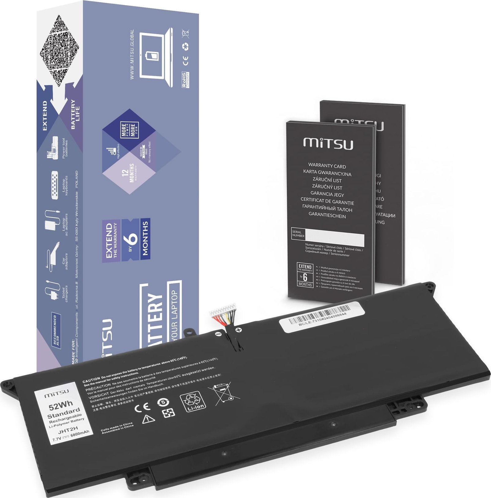 Mitsu Battery for JHT2H do Dell