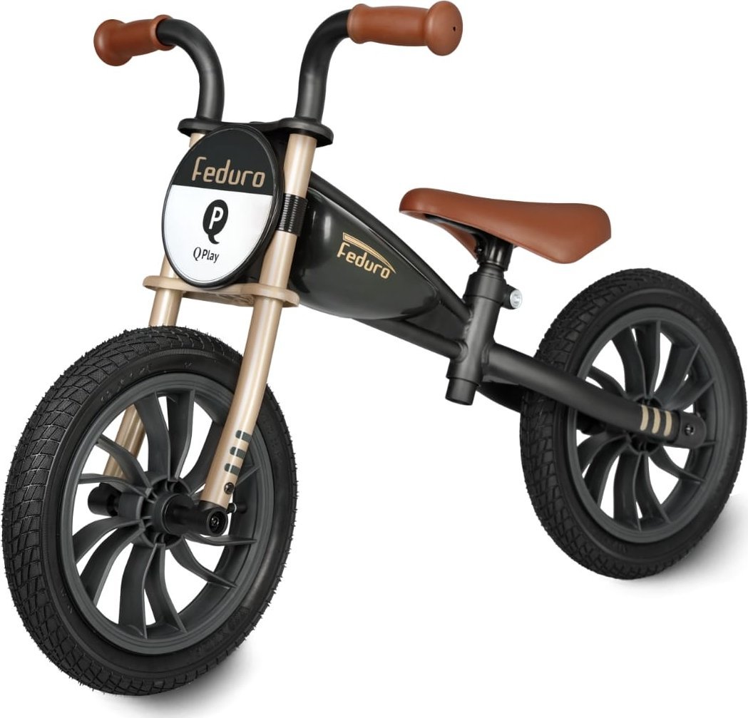 Qplay Rowerek Biegowy Feduro Black-Golden |