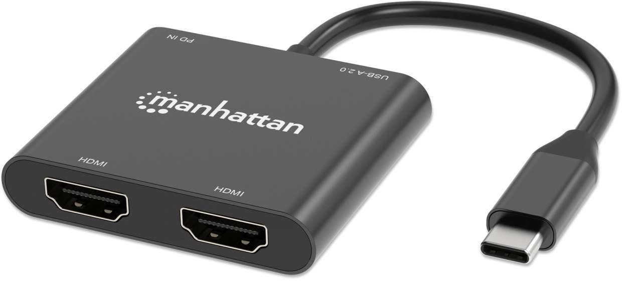 Stacja/replikator Manhattan Dual-HDMI USB-C (154321) |