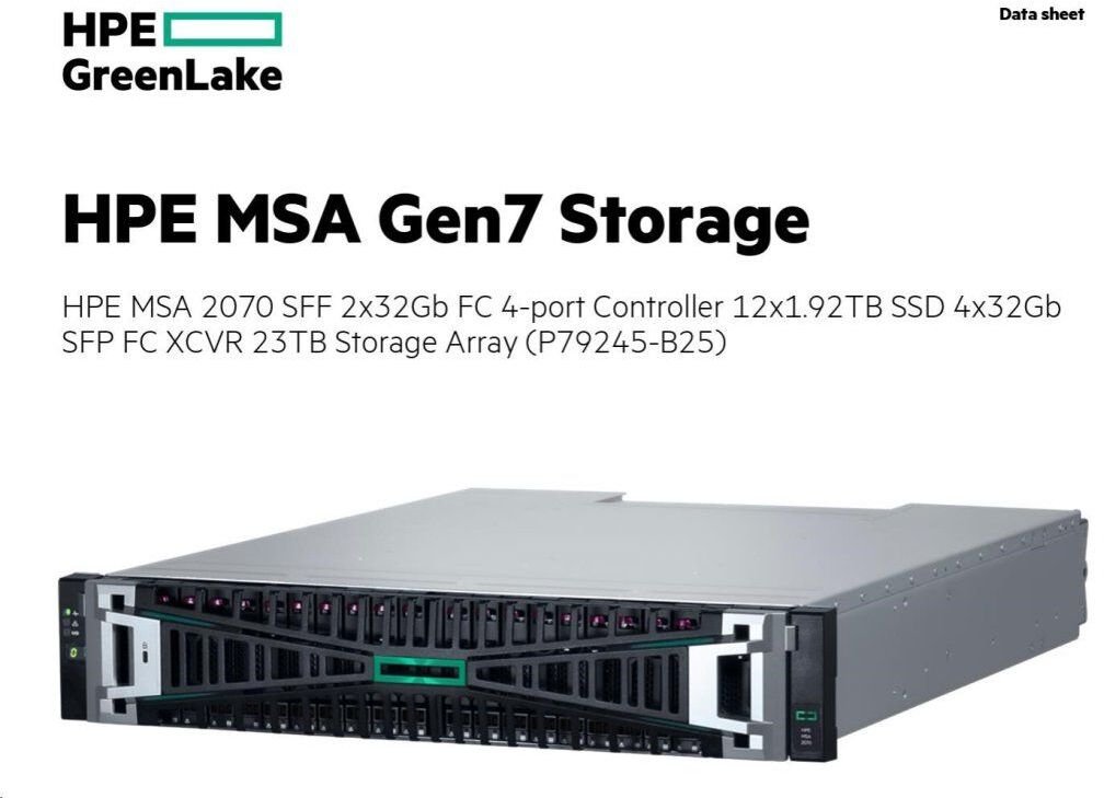 Macierz dyskowa HPE MSA 2070 SFF