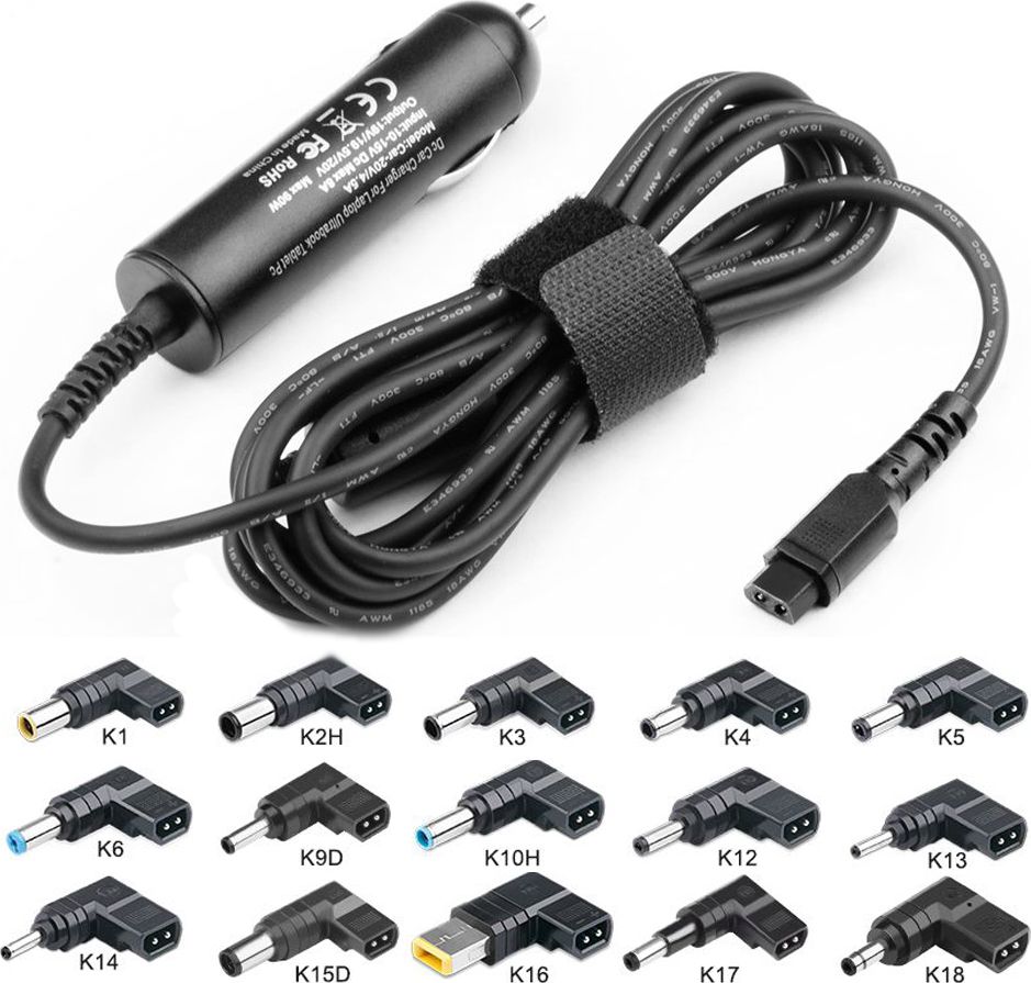 Ładowarka MicroBattery Car Adapter Jednoczęściowa  (MBXUN-90W-DC0001)