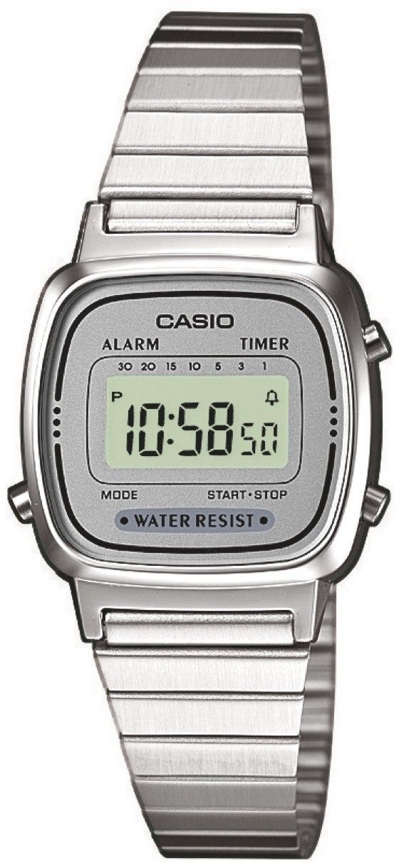 Zegarek Casio Zegarek damski Retro srebrny