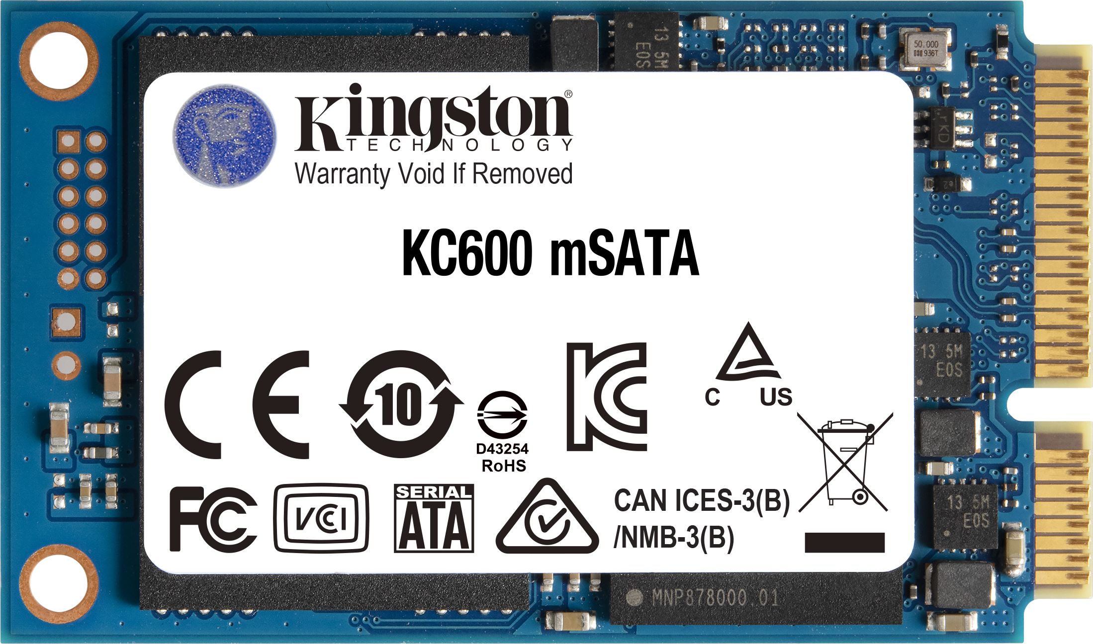 Kingston SKC600 256GB mSATA 550/500 MB/s