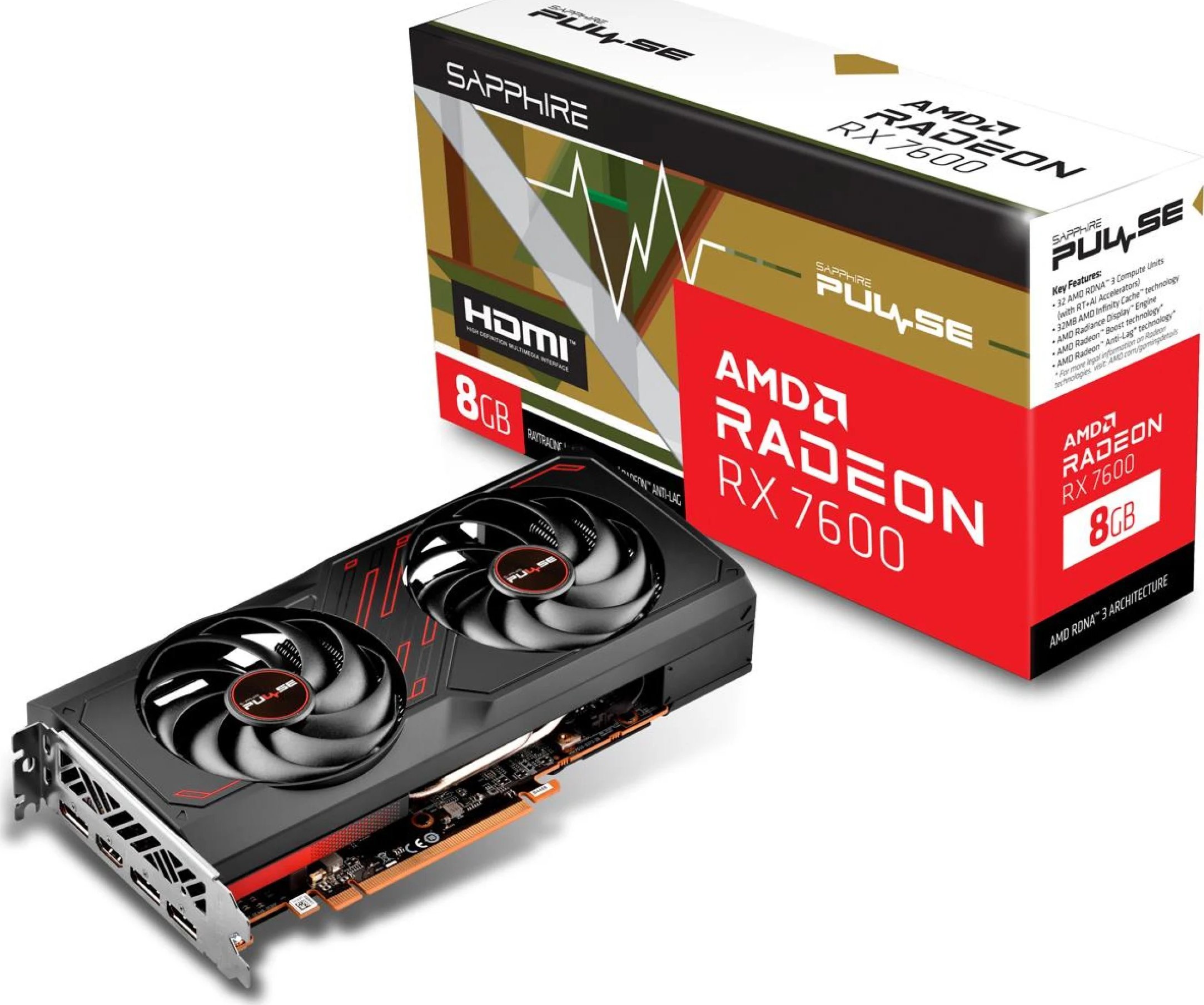 Sapphire PULSE RX 7600/8 GB/GDDR6 |
