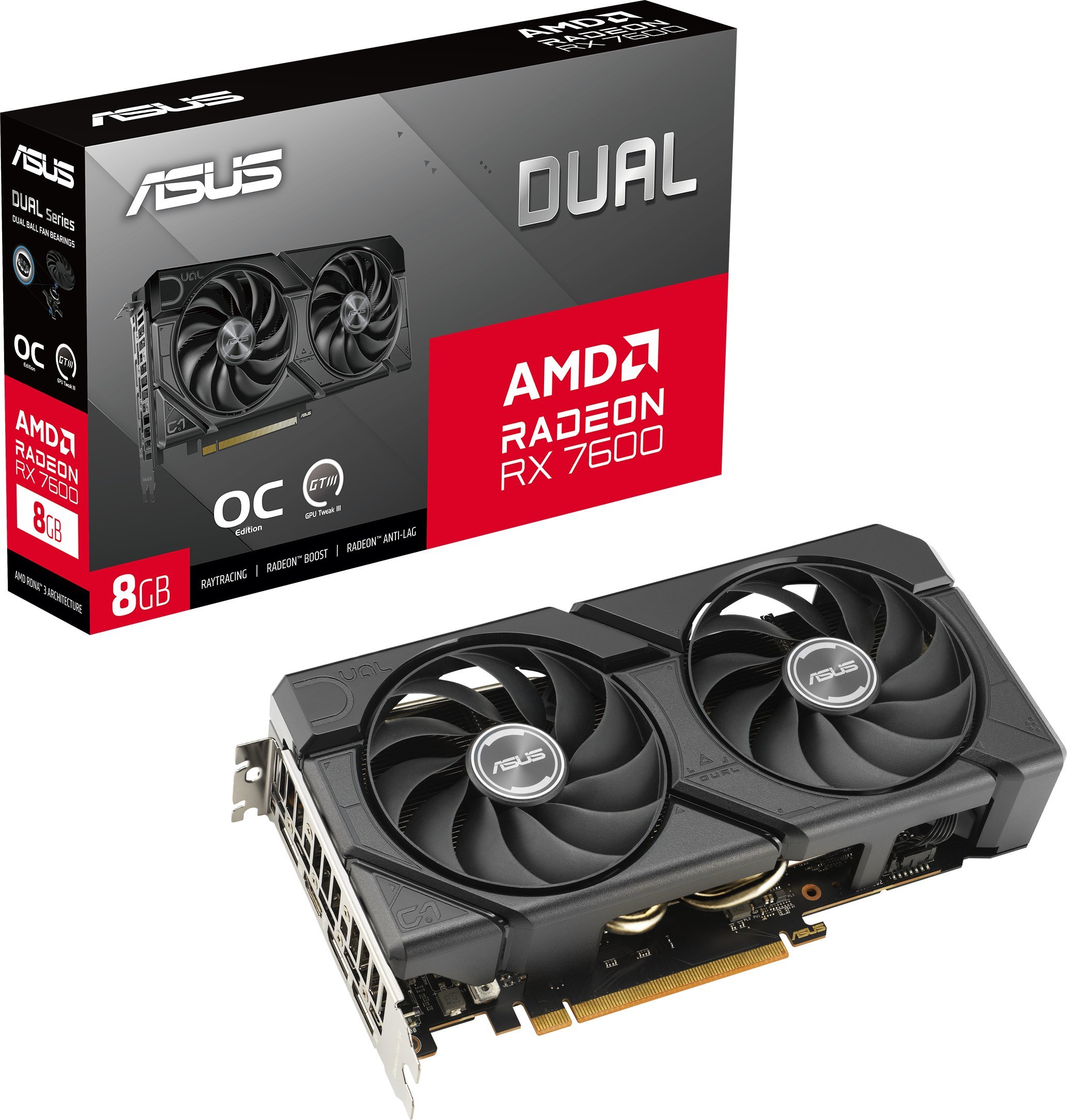 ASUS Dual -RX7600-O8G-EVO AMD Radeon RX