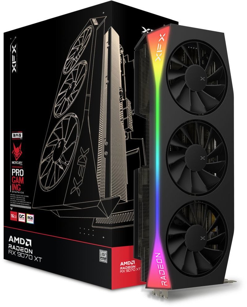 Graphics card. XFX Mercury RX 9070XT