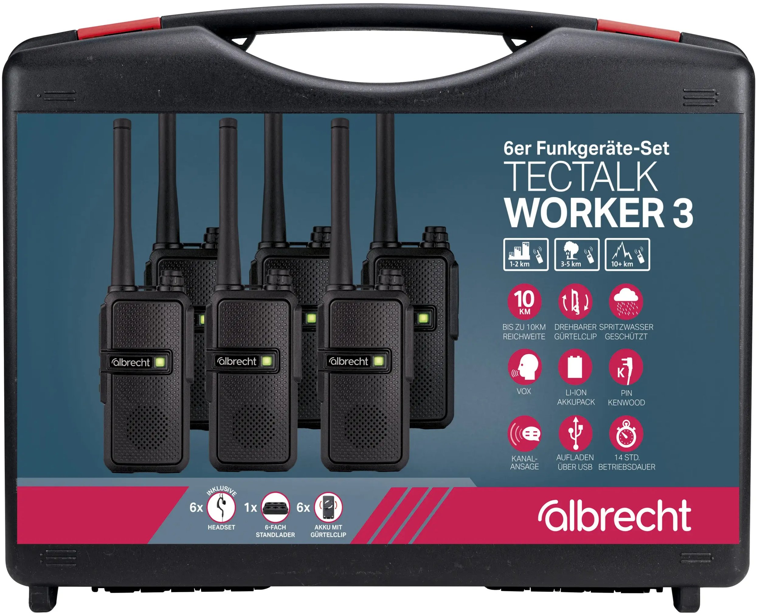 Krótkofalówka Albrecht Tectalk Worker 3 Case
