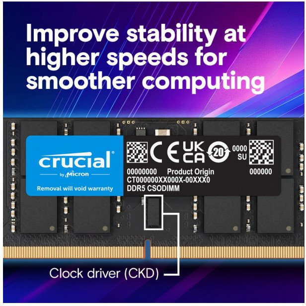 Crucial 32GB DDR5-6400 CSODIMM CL52 |