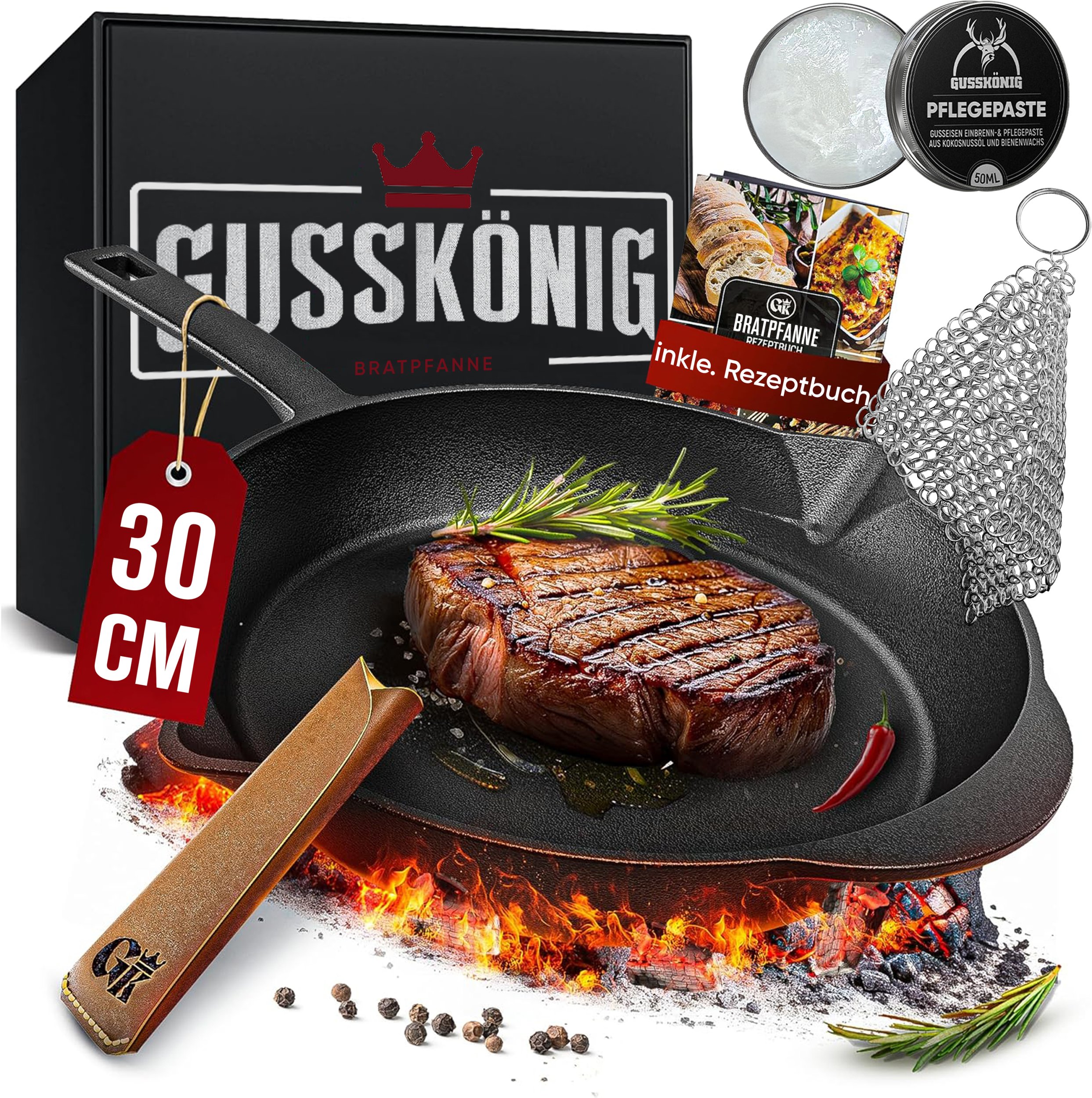 Patelnia Landmann grillowa Żeliwna 30cm |