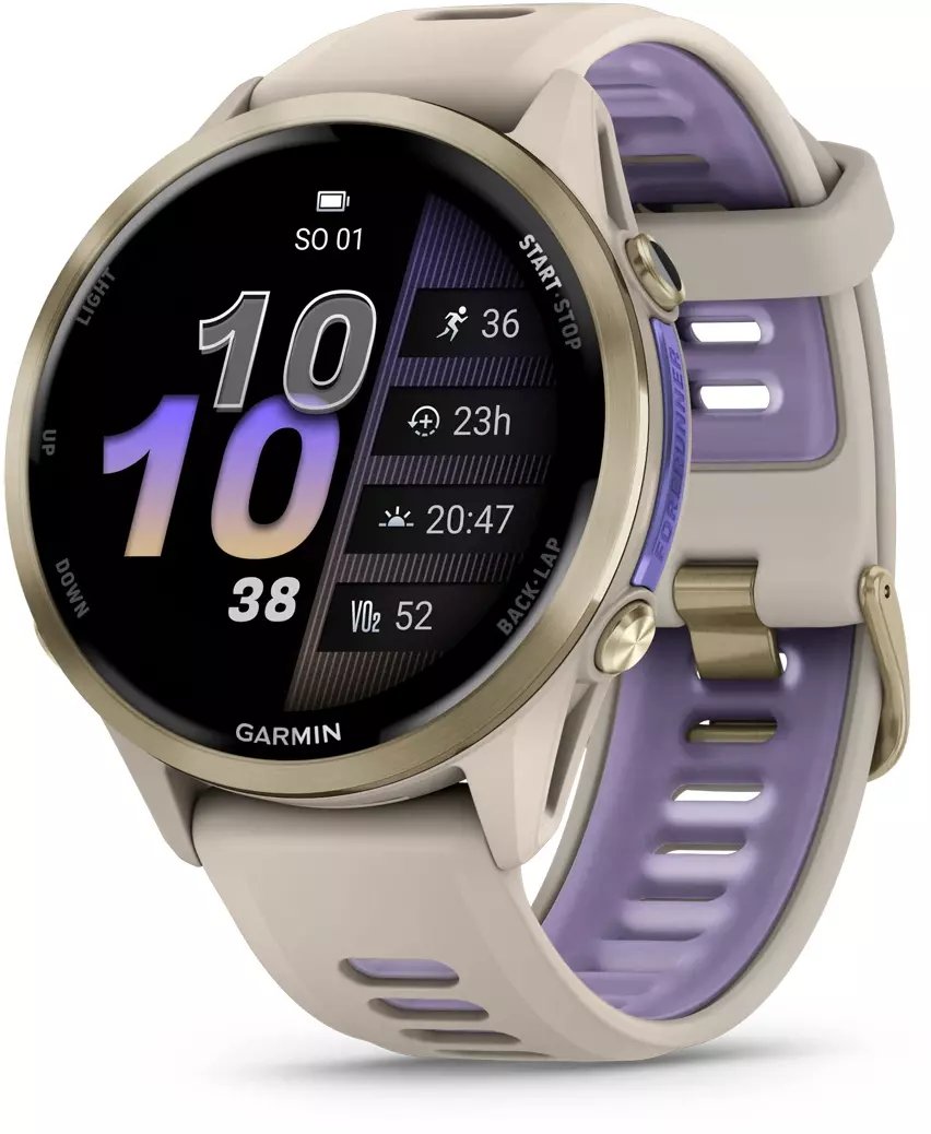 Zegarek sportowy Garmin Forerunner 970 Beżowo-fioletowy