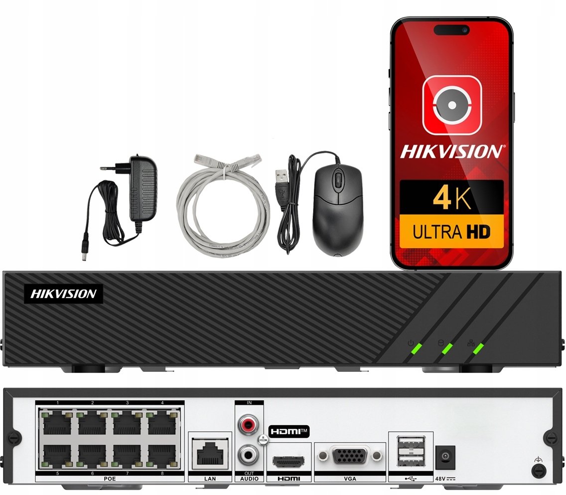 Rejestrator Hikvision REJESTRATOR IP DS-7608NI-Q1/8P E
