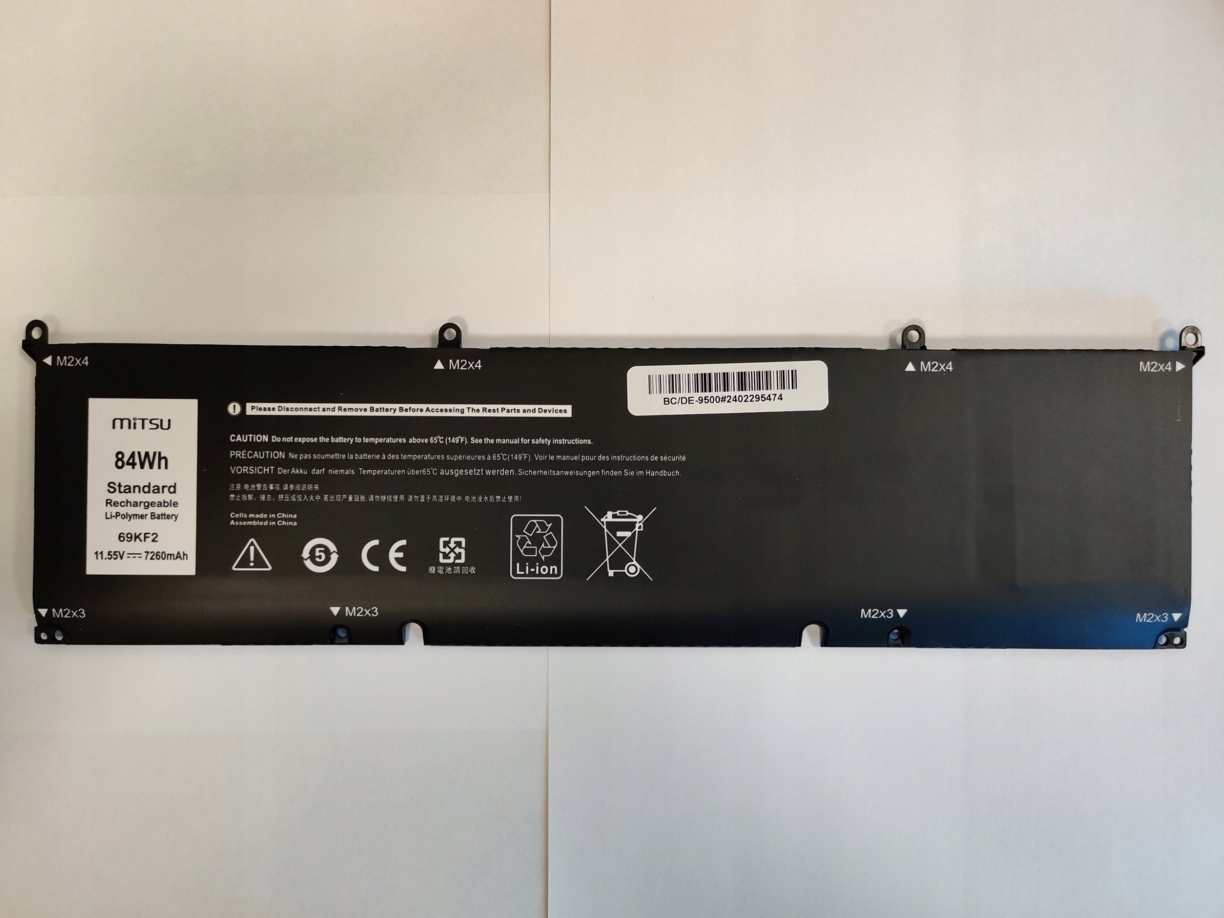 Mitsu Battery Dell Alienware precision 6000mAh