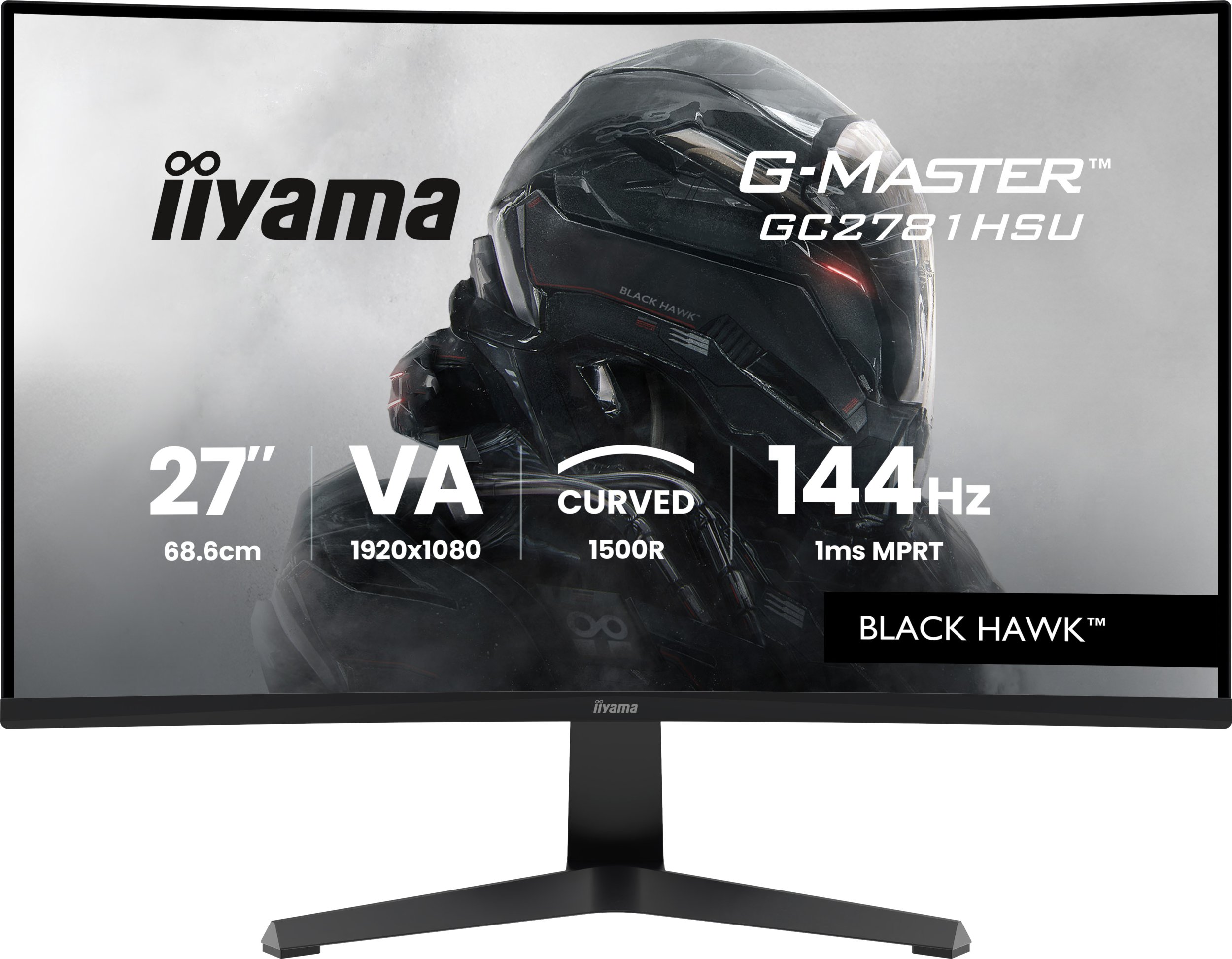 Iiyama G-Master/GC2781HSU-B1/27"/VA/FHD/144Hz/1ms/Černá /3R | GC2781HSU-B1