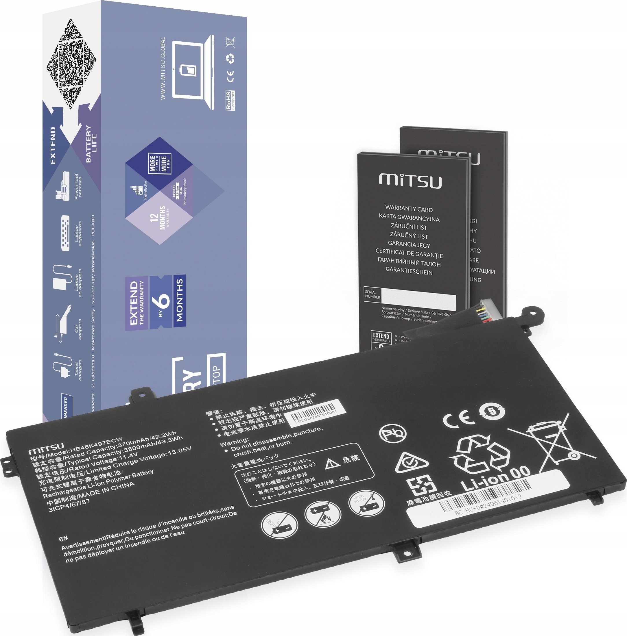 Mitsu Batterry for Huawei Matebook D