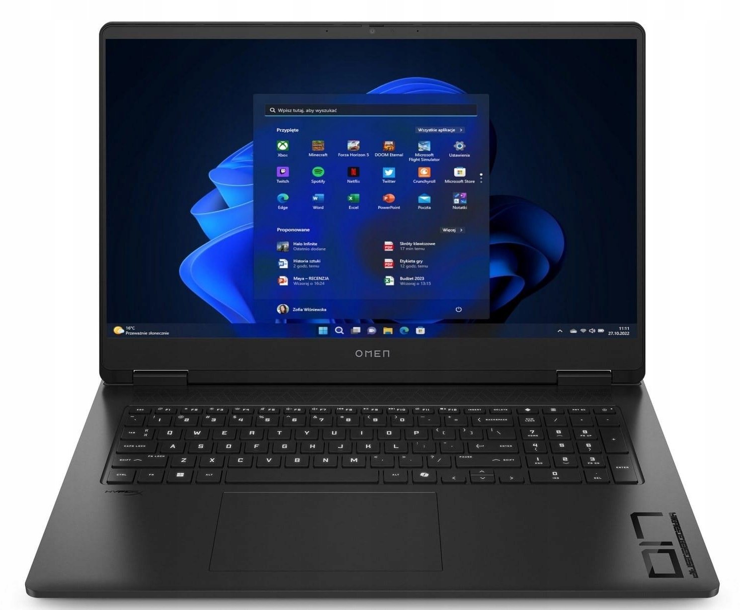 Laptop HP HP Omen 17-db1006nw -