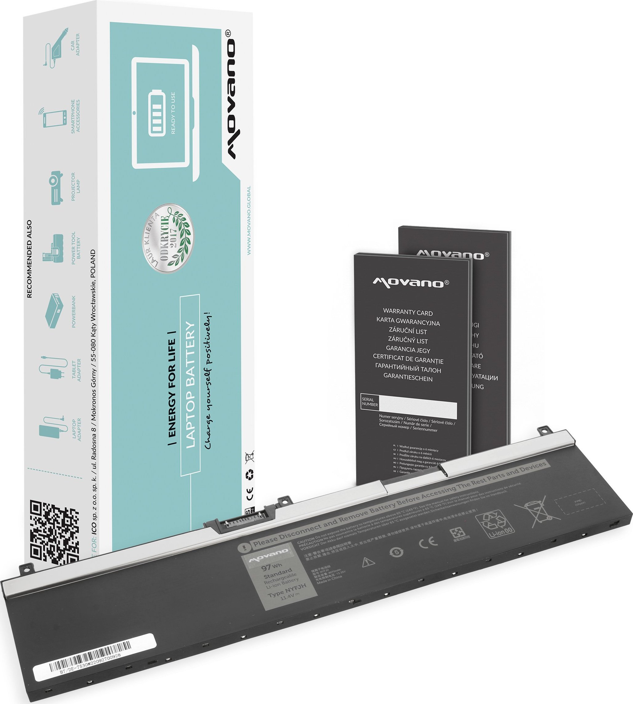Movano Battery NYFJH for Dell Precision