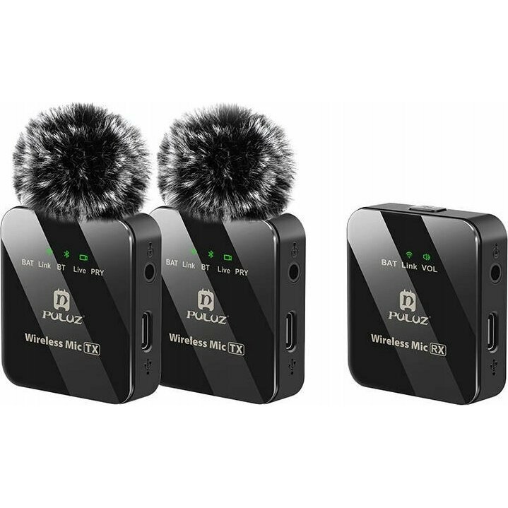 Wireless Lavalier Microphone PULUZ 2 TX