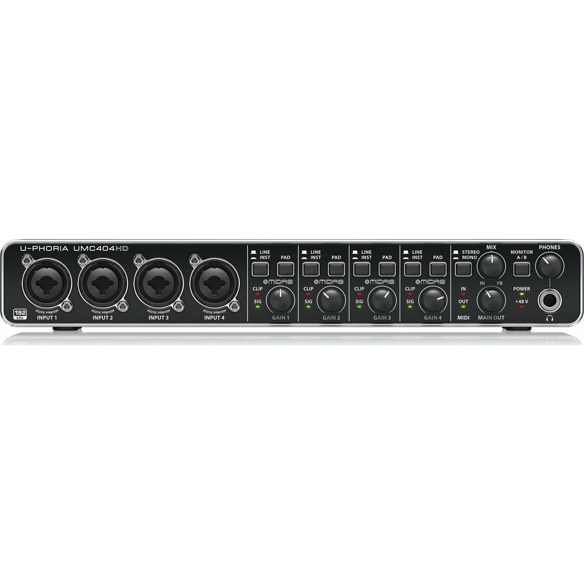 Behringer UMC404HD recording audio interface |