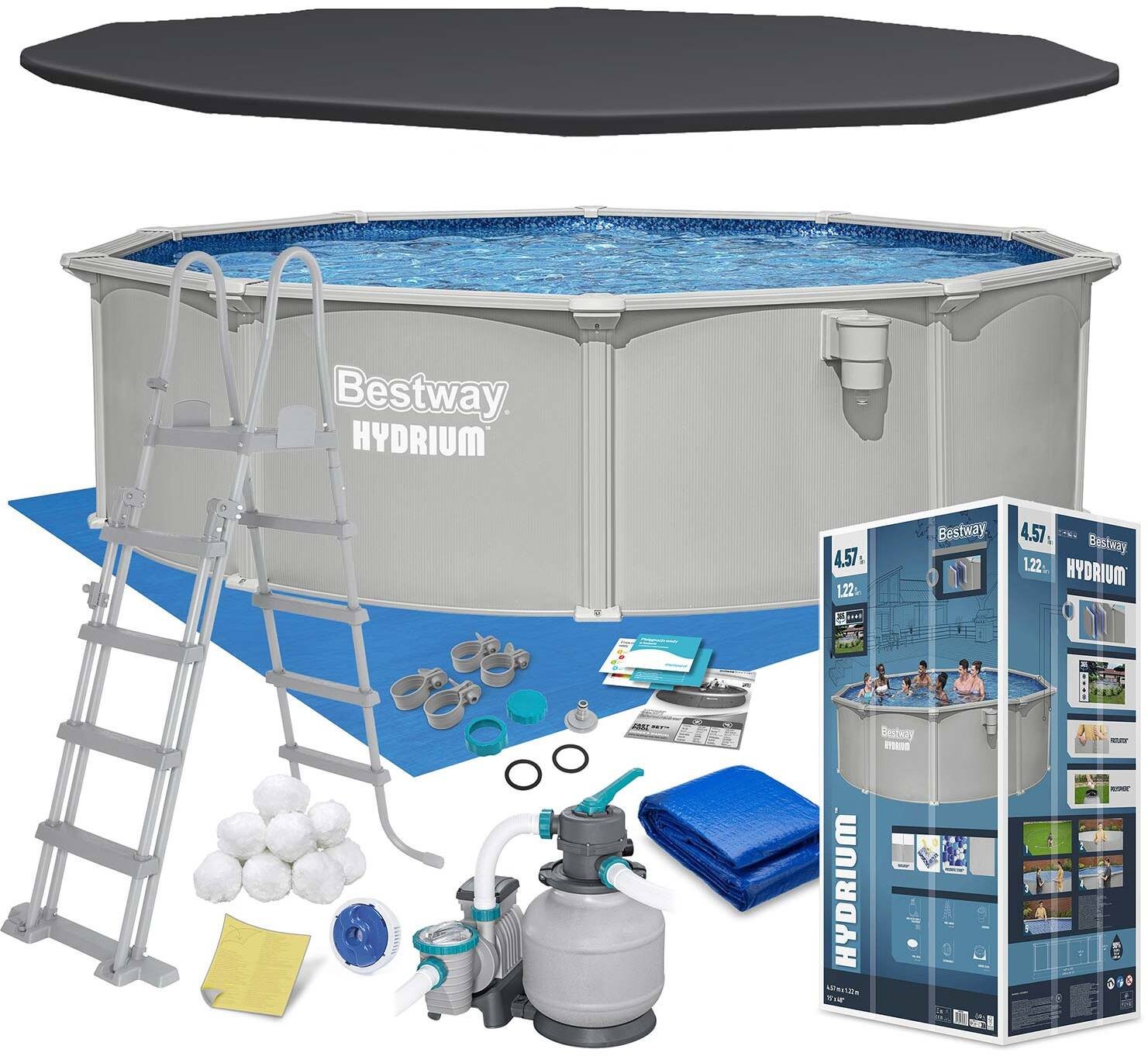 Bestway Basen ogrodowy panelowy całoroczny 457
