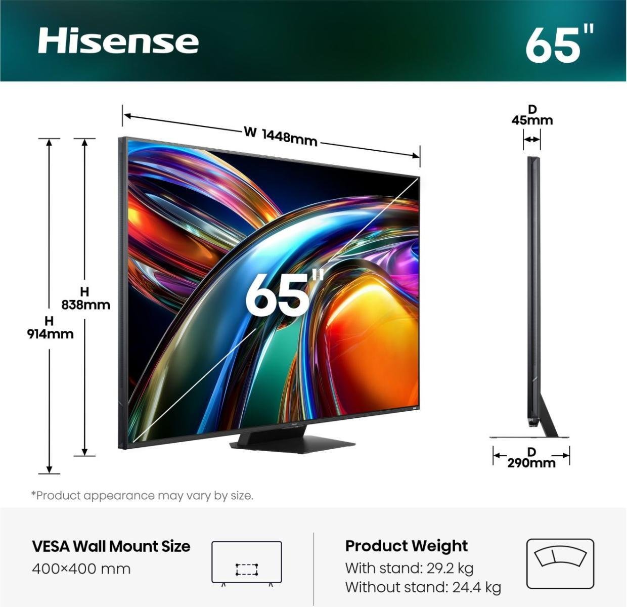 Telewizor Hisense 65UR9DS Mini LED 65``