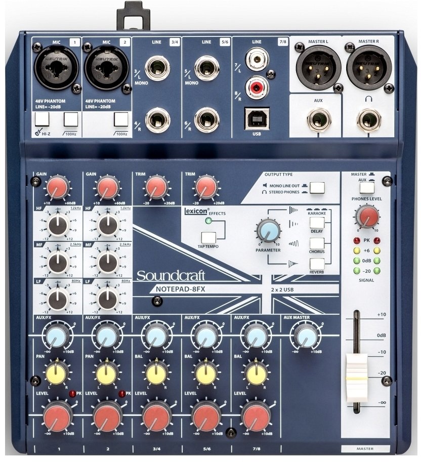 Soundcraft Notepad-8FX - Analogowa konsoleta mikserska