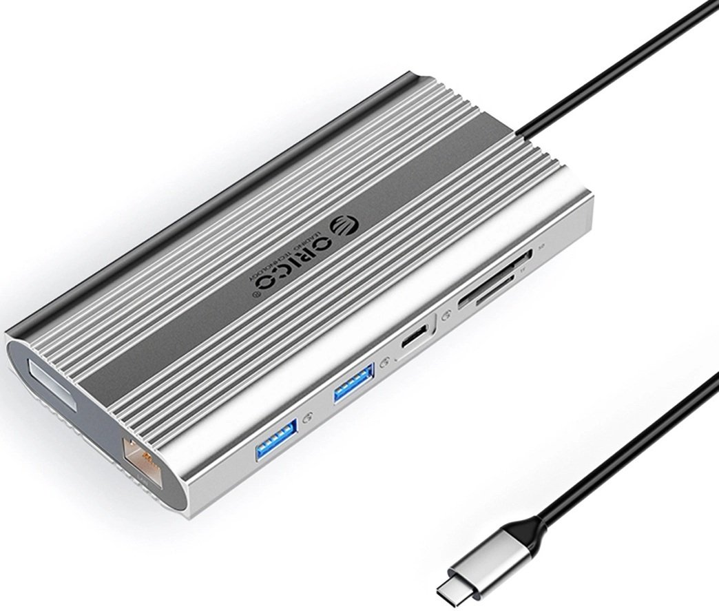 Stacja/replikator Orico XDR 12w1 USB-C srebrna