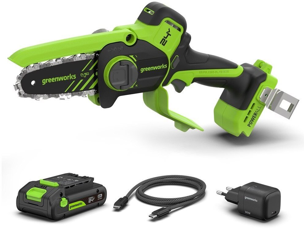 Piła łańcuchowa Greenworks 24V minipilarka łańcuchowa