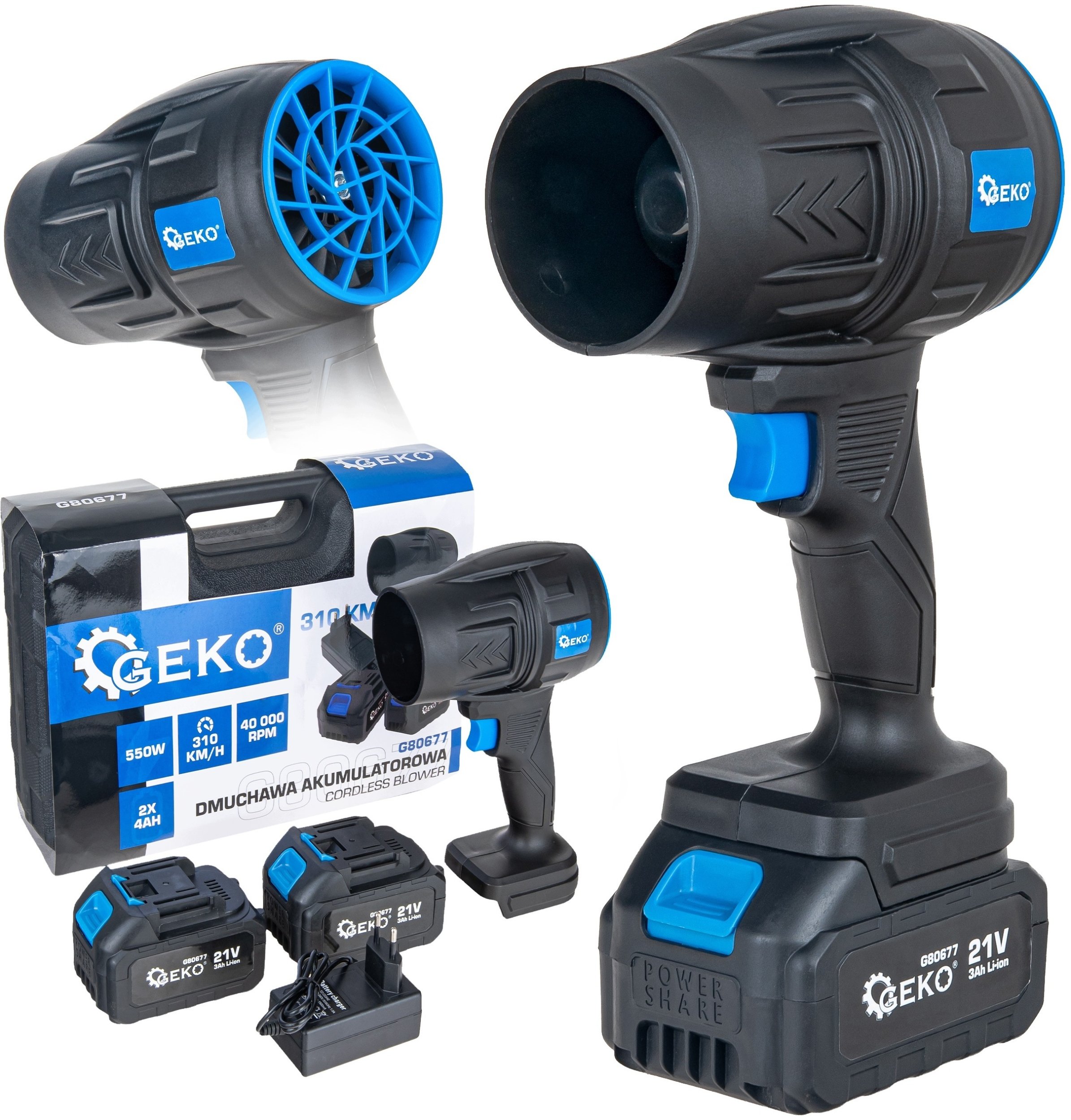 Geko Dmuchawa akumulatorowa Portable 2x4.0Ah