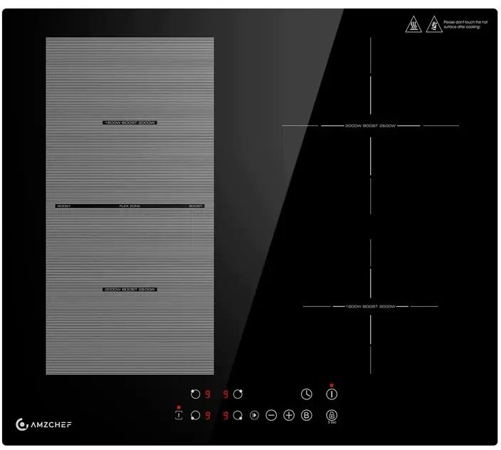 AMZCHEF CE-FS-I72S-FFDD07 4-zone induction cooktop |