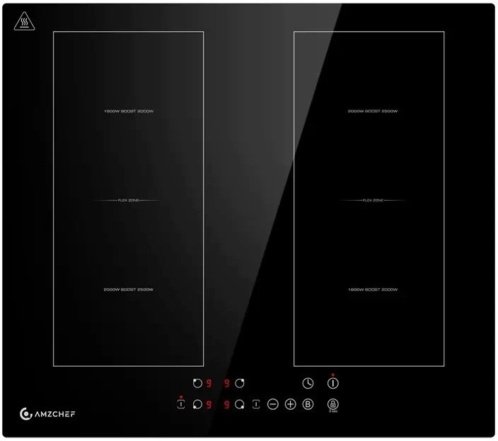 AMZCHEF CE-FS-I72S-FFDD06 Induction Cooktop, 4 zones