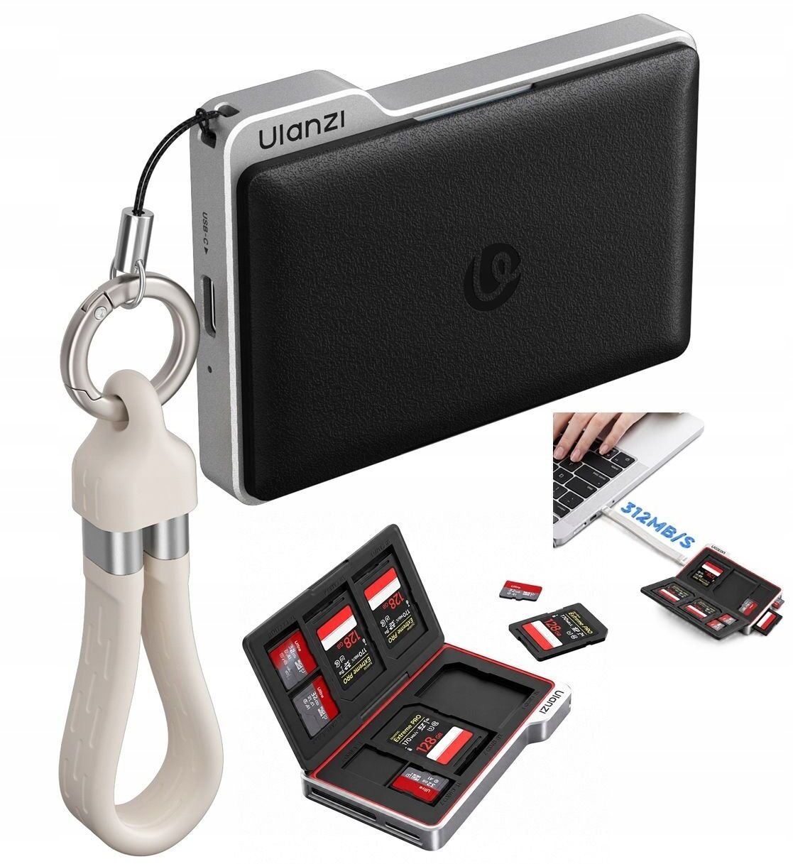 Ulanzi Czytnik kart SD Microsd USB-C